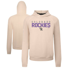 Colorado Rockies Levelwear Mandate Carve Tri-Blend Hoodie - Khaki