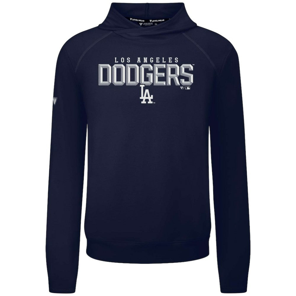 Los Angeles Dodgers Levelwear Mandate Carve Tri-Blend Hoodie - Navy