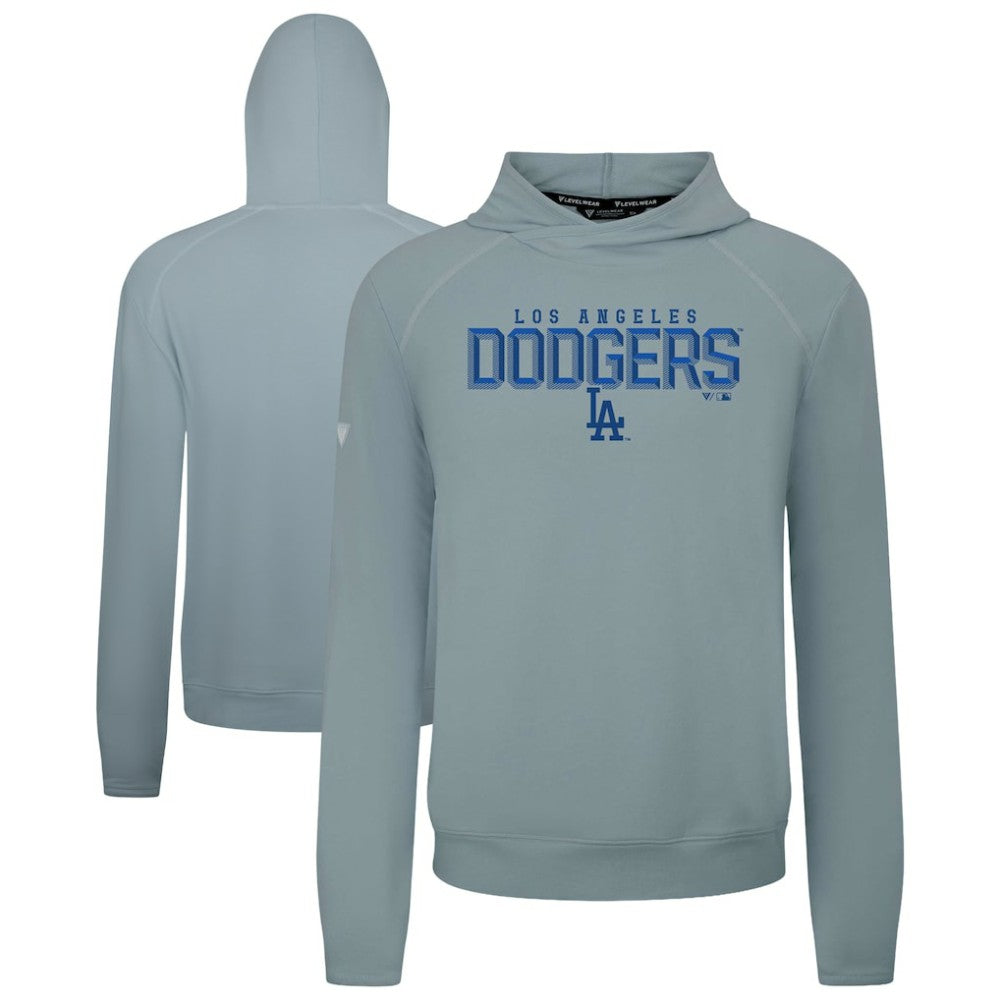 Los Angeles Dodgers Levelwear Mandate Carve Tri-Blend Hoodie - Gray