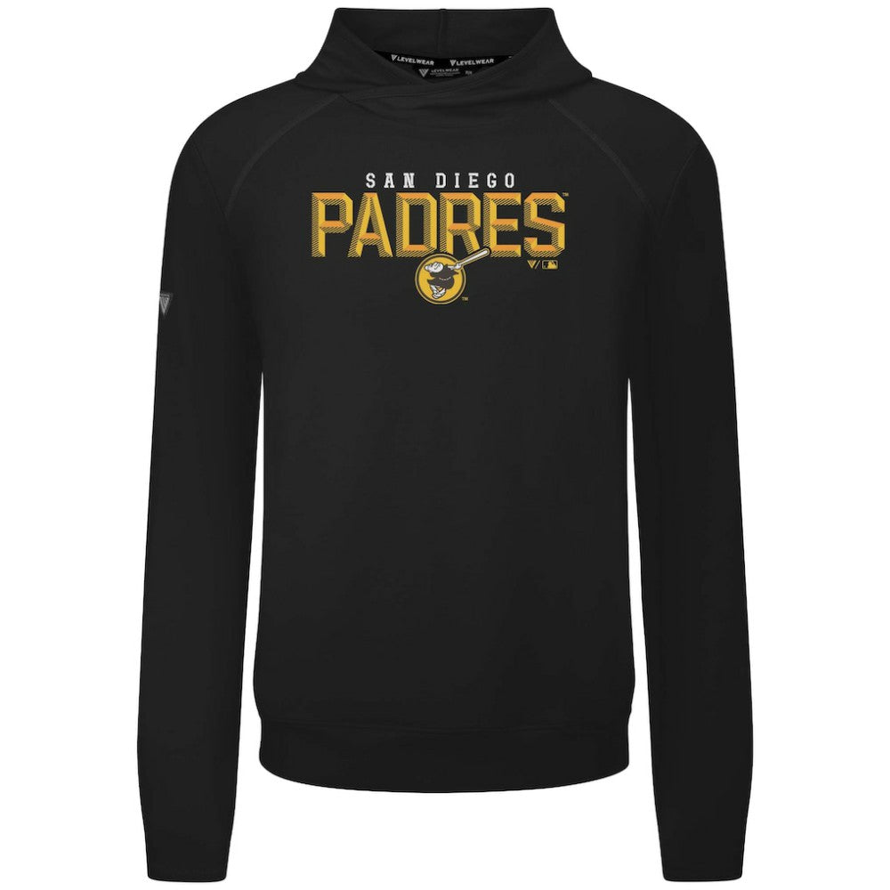 San Diego Padres Levelwear Mandate Carve Tri-Blend Hoodie - Black