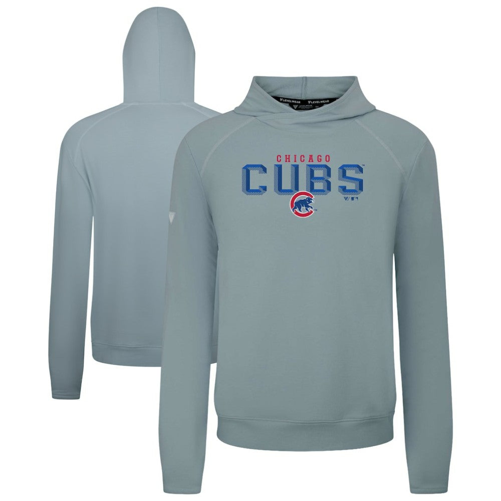 Chicago Cubs Levelwear Mandate Carve Tri-Blend Hoodie - Gray