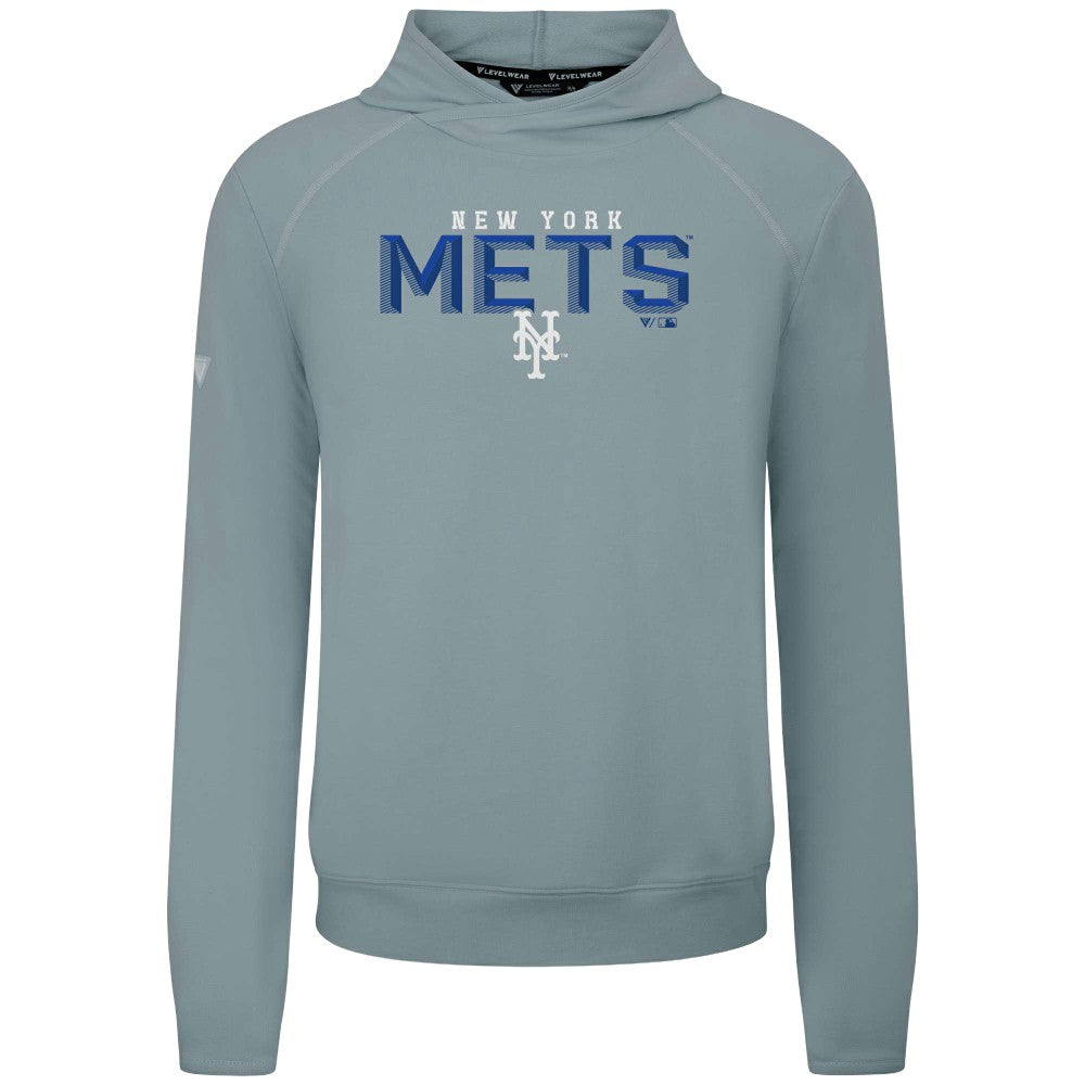 New York Mets Levelwear Mandate Carve Tri-Blend Hoodie - Gray