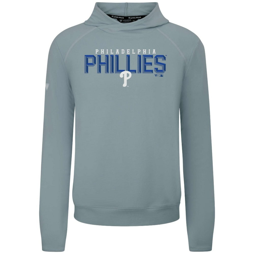 Philadelphia Phillies Levelwear Mandate Carve Tri-Blend Hoodie - Gray