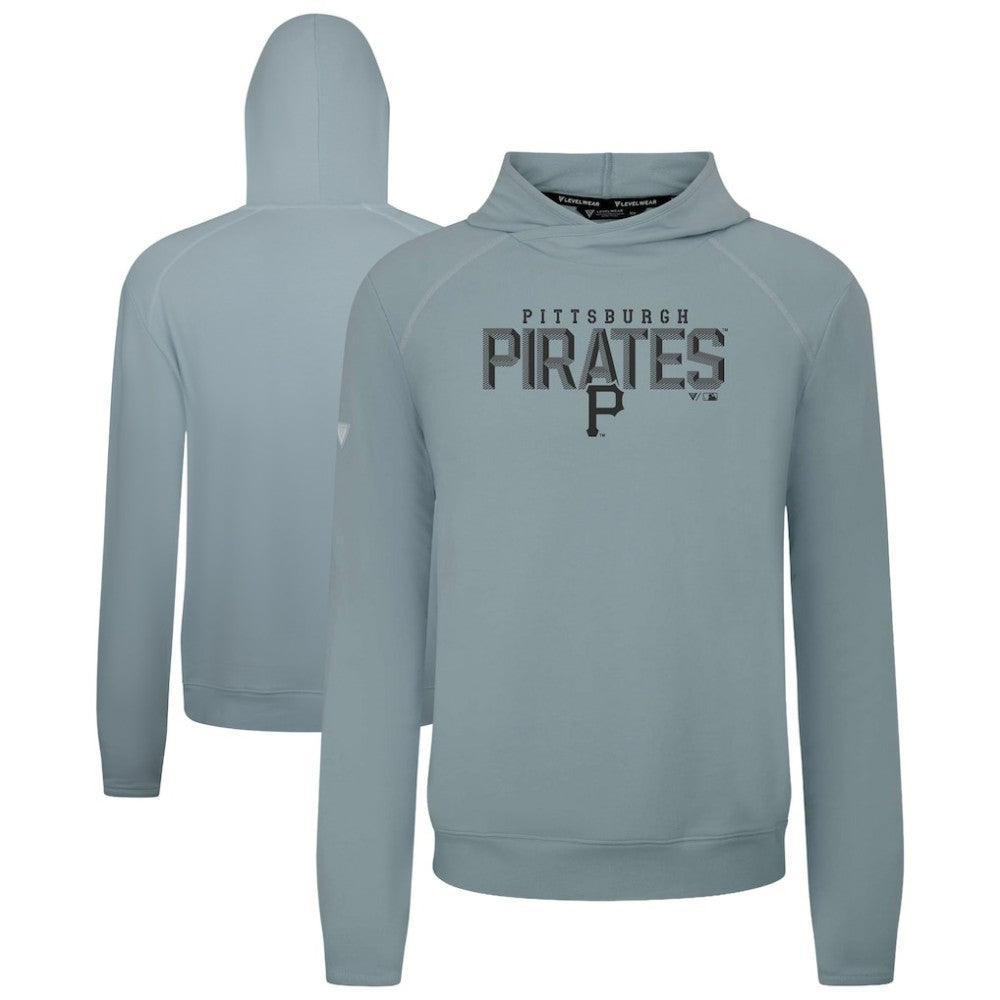 Pittsburgh Pirates Levelwear Mandate Carve Tri-Blend Hoodie - Gray