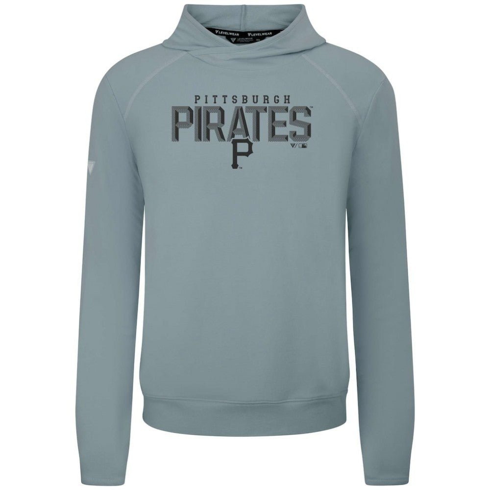 Pittsburgh Pirates Levelwear Mandate Carve Tri-Blend Hoodie - Gray