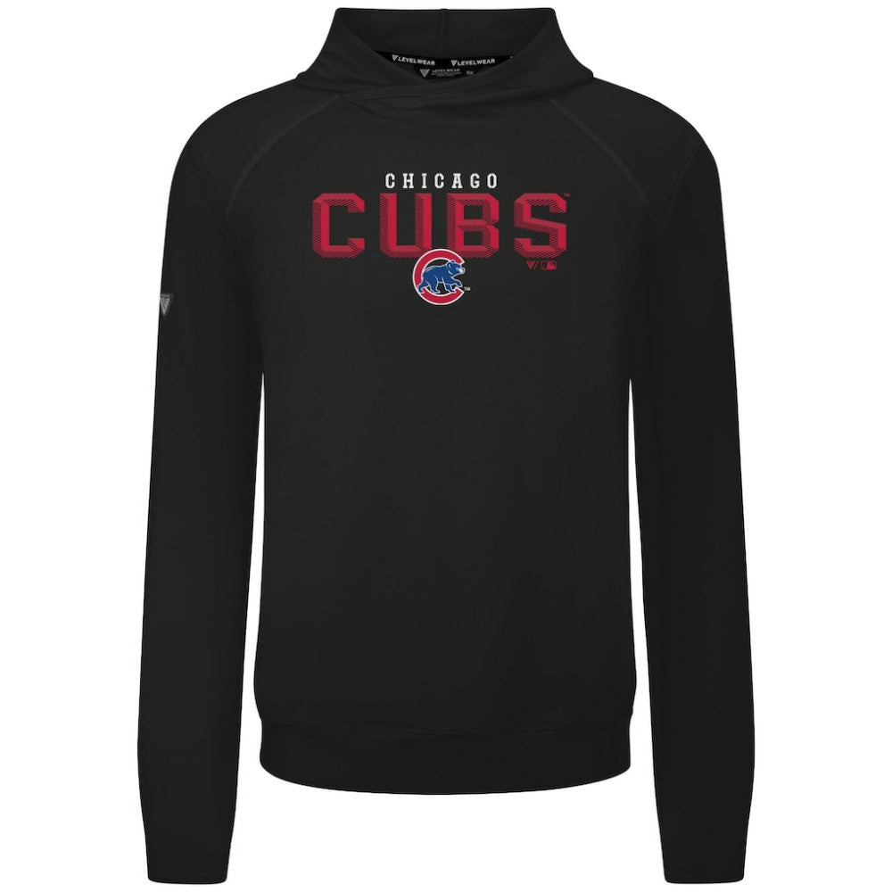Chicago Cubs Levelwear Mandate Carve Tri-Blend Hoodie - Black