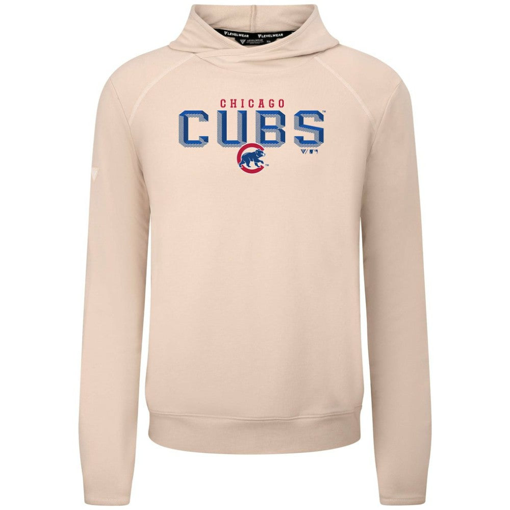 Chicago Cubs Levelwear Mandate Carve Tri-Blend Hoodie - Khaki