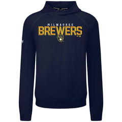 Milwaukee Brewers Levelwear Mandate Carve Tri-Blend Hoodie - Navy