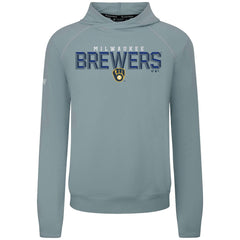 Milwaukee Brewers Levelwear Mandate Carve Tri-Blend Hoodie - Gray
