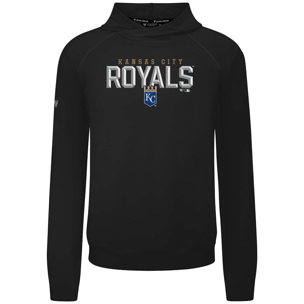 Kansas City Royals Levelwear Mandate Carve Tri-Blend Hoodie - Black