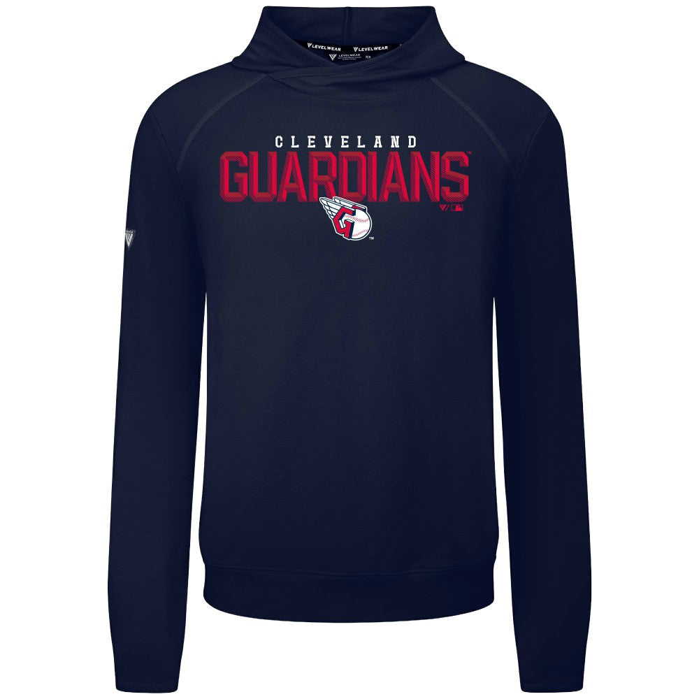 Cleveland Guardians Levelwear Mandate Carve Tri-Blend Hoodie - Navy