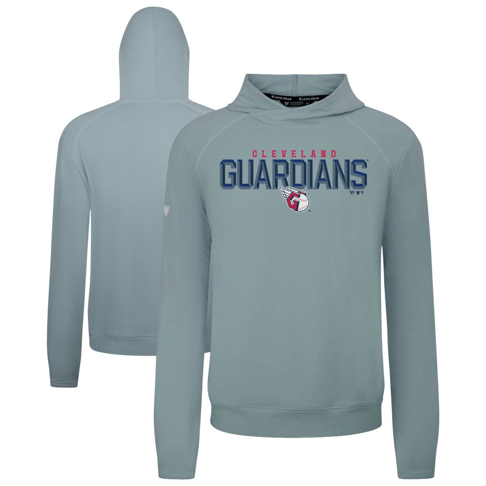 Cleveland Guardians Levelwear Mandate Carve Tri-Blend Hoodie - Gray