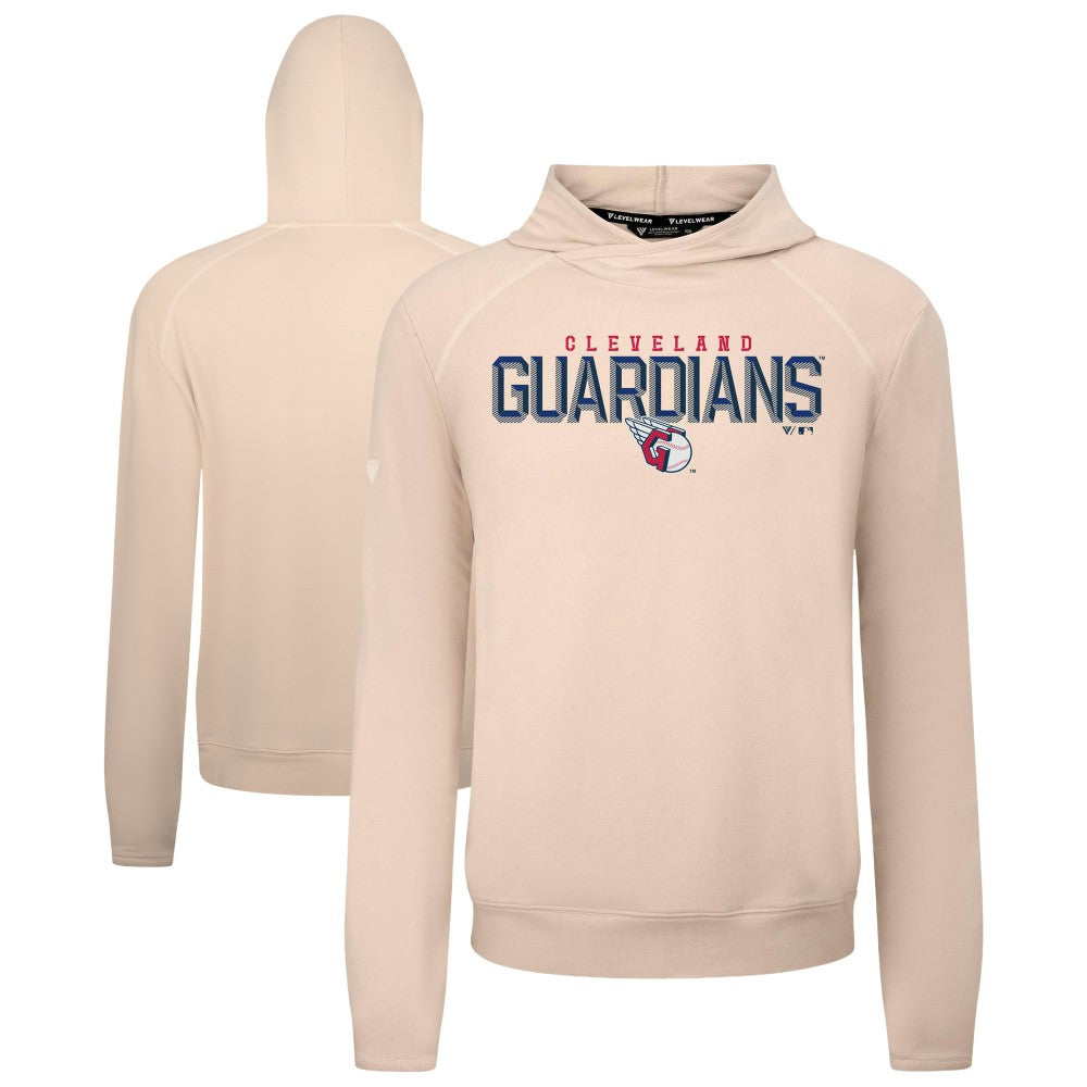 Cleveland Guardians Levelwear Mandate Carve Tri-Blend Hoodie - Khaki