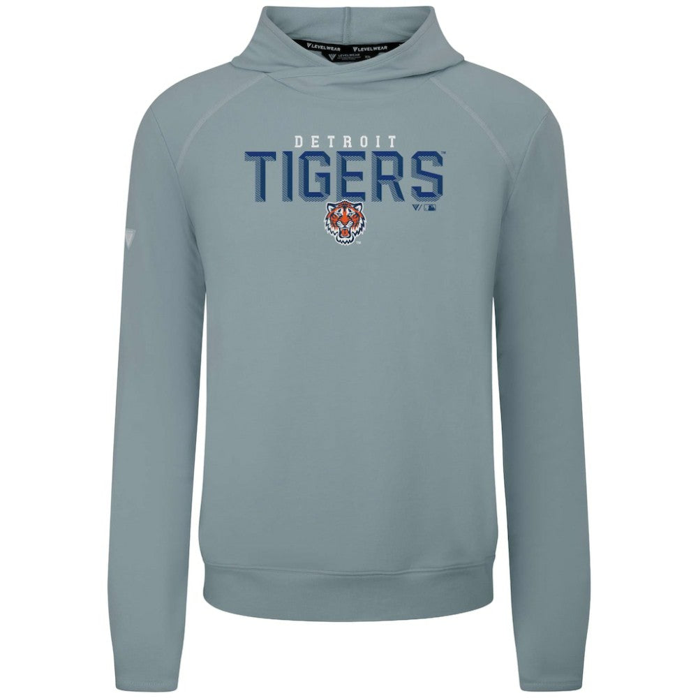 Detroit Tigers Levelwear Mandate Carve Tri-Blend Hoodie - Gray
