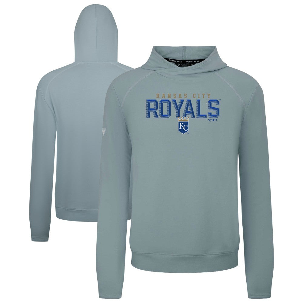 Kansas City Royals Levelwear Mandate Carve Tri-Blend Hoodie - Gray