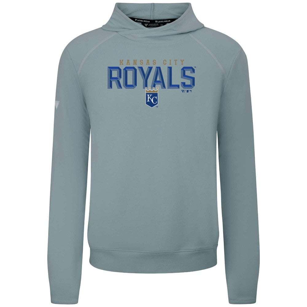 Kansas City Royals Levelwear Mandate Carve Tri-Blend Hoodie - Gray