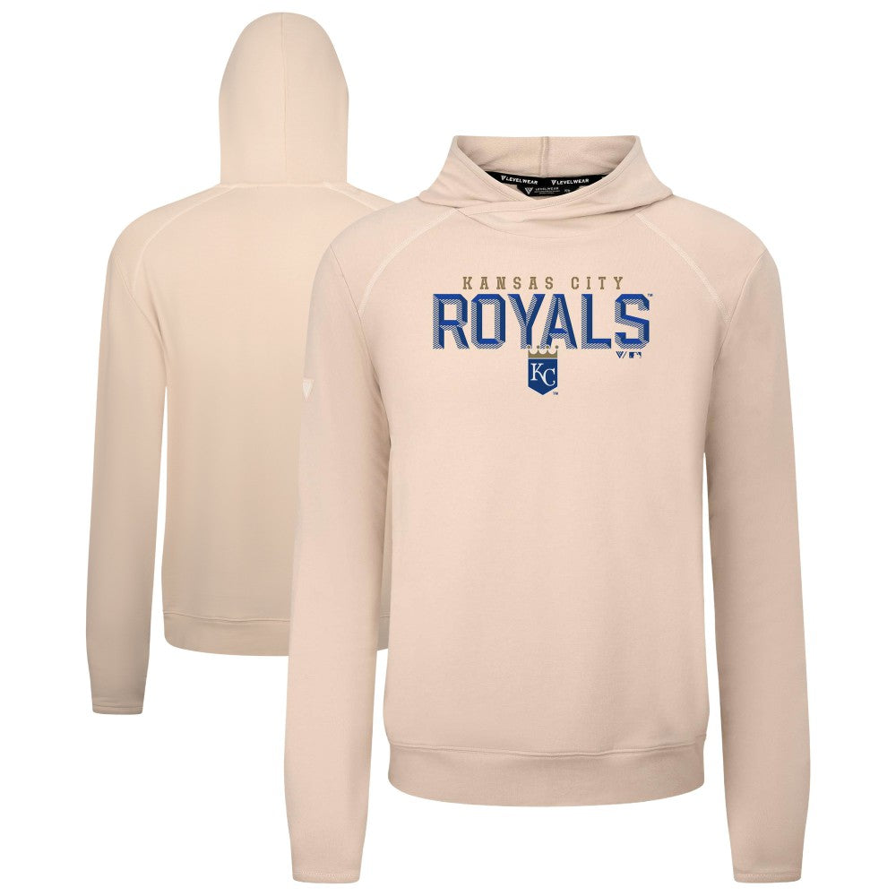 Kansas City Royals Levelwear Mandate Carve Tri-Blend Hoodie - Khaki