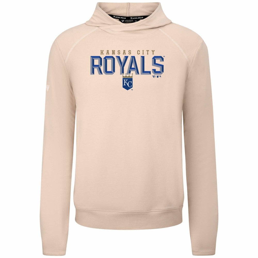 Kansas City Royals Levelwear Mandate Carve Tri-Blend Hoodie - Khaki