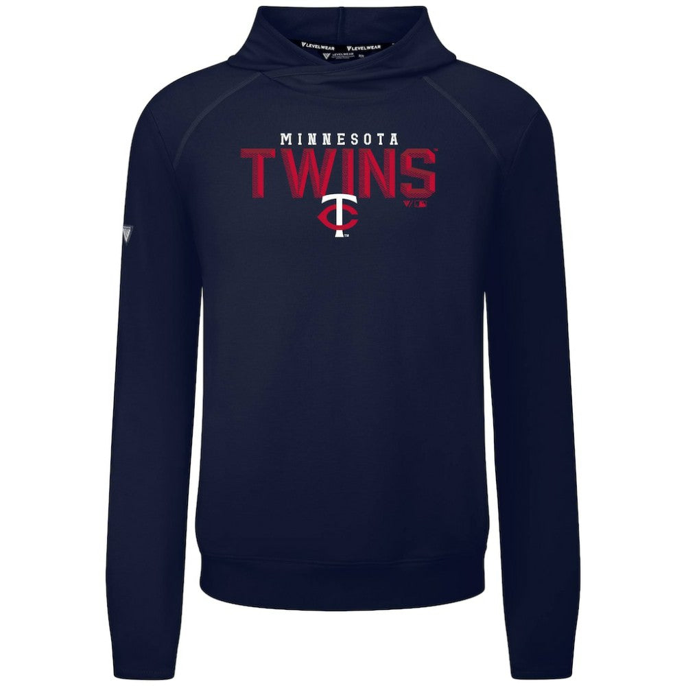 Minnesota Twins Levelwear Mandate Carve Tri-Blend Hoodie - Navy
