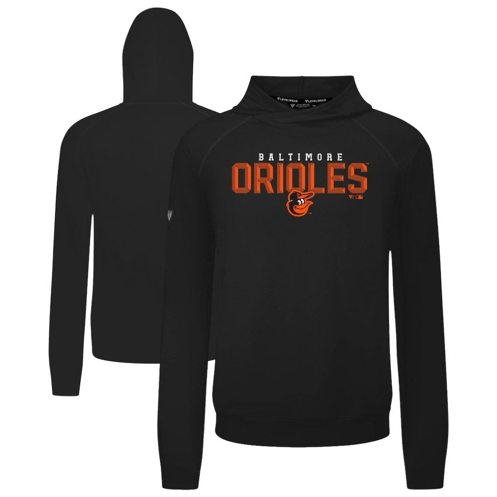 Baltimore Orioles Levelwear Mandate Carve Tri-Blend Hoodie - Black