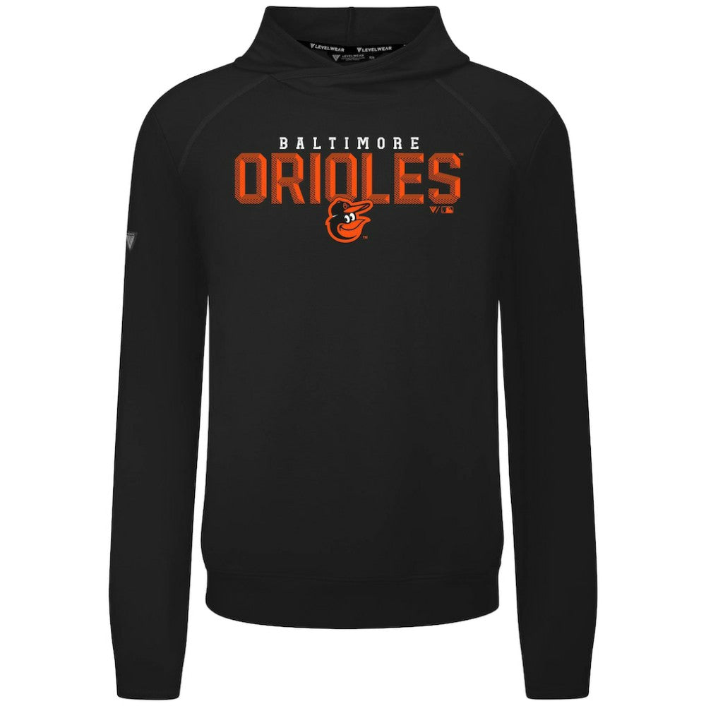 Baltimore Orioles Levelwear Mandate Carve Tri-Blend Hoodie - Black