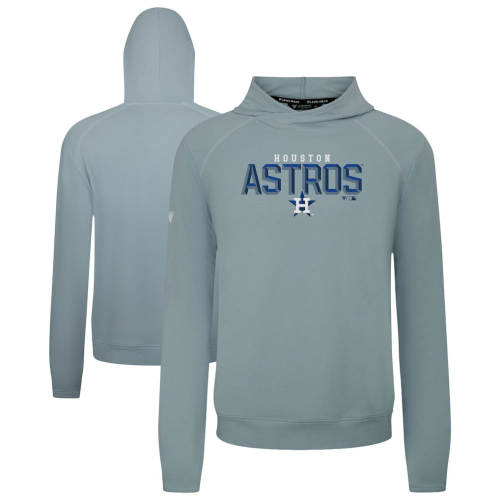 Houston Astros Levelwear Mandate Carve Tri-Blend Hoodie - Gray