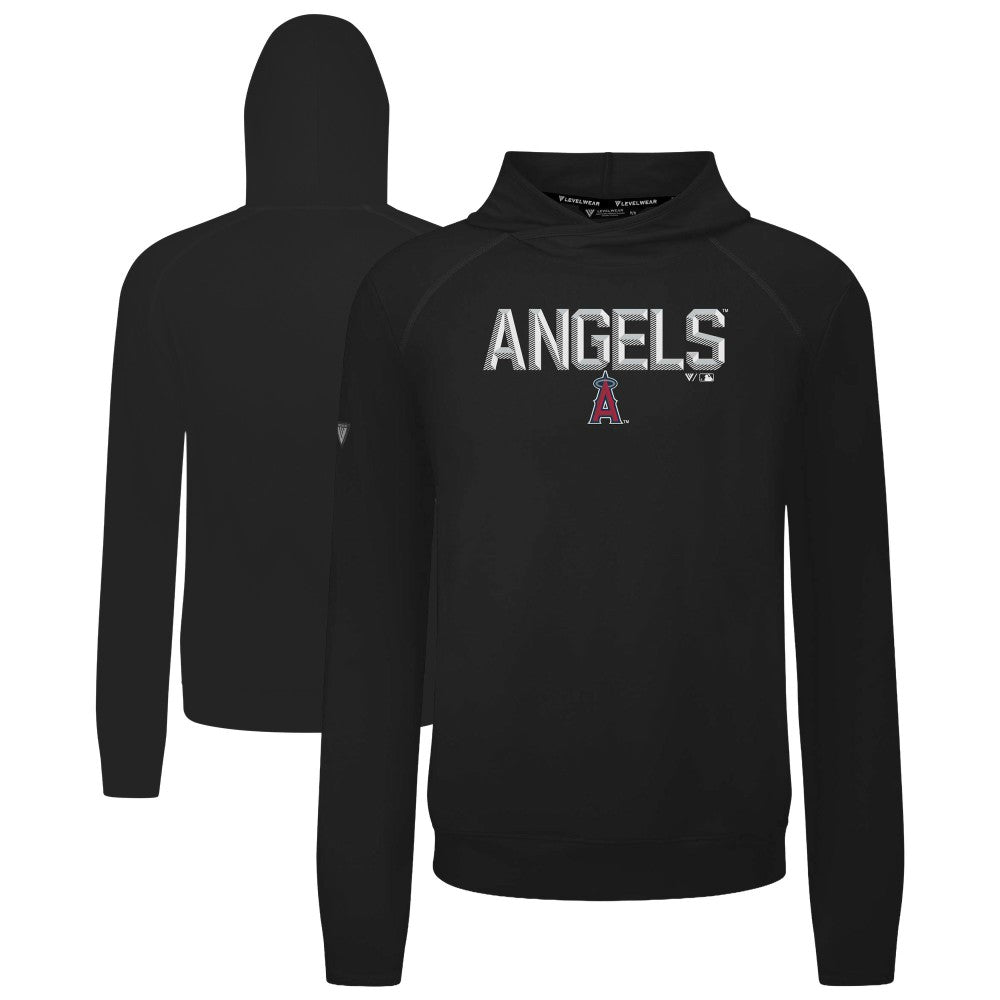 Los Angeles Angels Levelwear Mandate Carve Tri-Blend Hoodie - Black