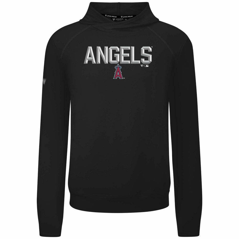 Los Angeles Angels Levelwear Mandate Carve Tri-Blend Hoodie - Black
