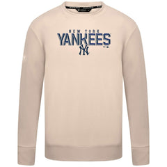 New York Yankees Levelwear Mandate Carve Tri-Blend Sweatshirt - Khaki