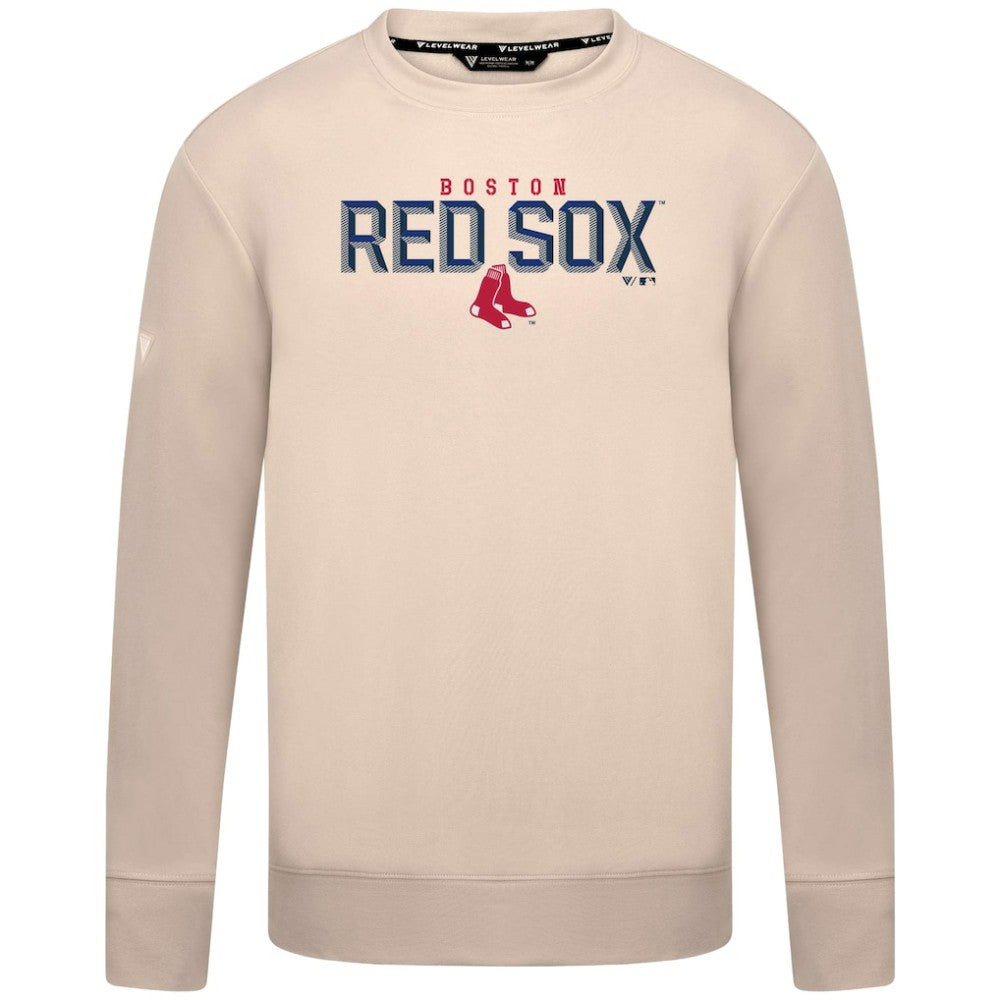 Boston Red Sox Levelwear Mandate Carve Tri-Blend Sweatshirt - Khaki