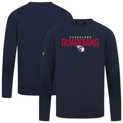 Cleveland Guardians Levelwear Mandate Carve Tri-Blend Sweatshirt - Navy