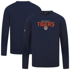 Detroit Tigers Levelwear Mandate Carve Tri-Blend Sweatshirt - Navy