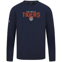 Detroit Tigers Levelwear Mandate Carve Tri-Blend Sweatshirt - Navy
