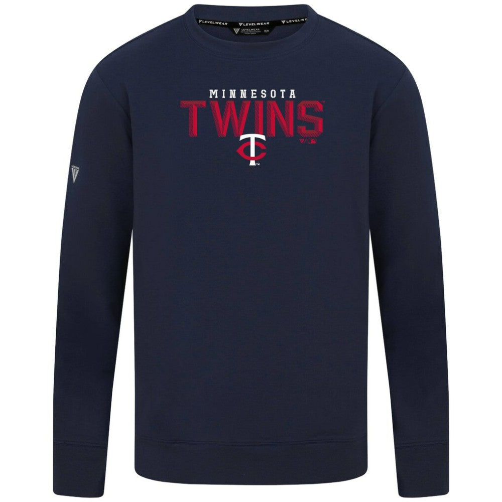 Minnesota Twins Levelwear Mandate Carve Tri-Blend Sweatshirt - Navy