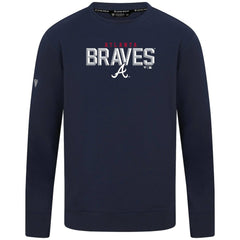 Atlanta Braves Levelwear Mandate Carve Tri-Blend Sweatshirt - Navy