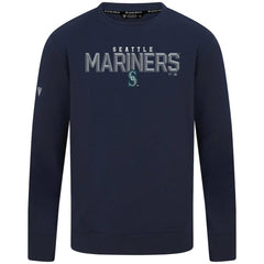 Seattle Mariners Levelwear Mandate Carve Tri-Blend Sweatshirt - Navy