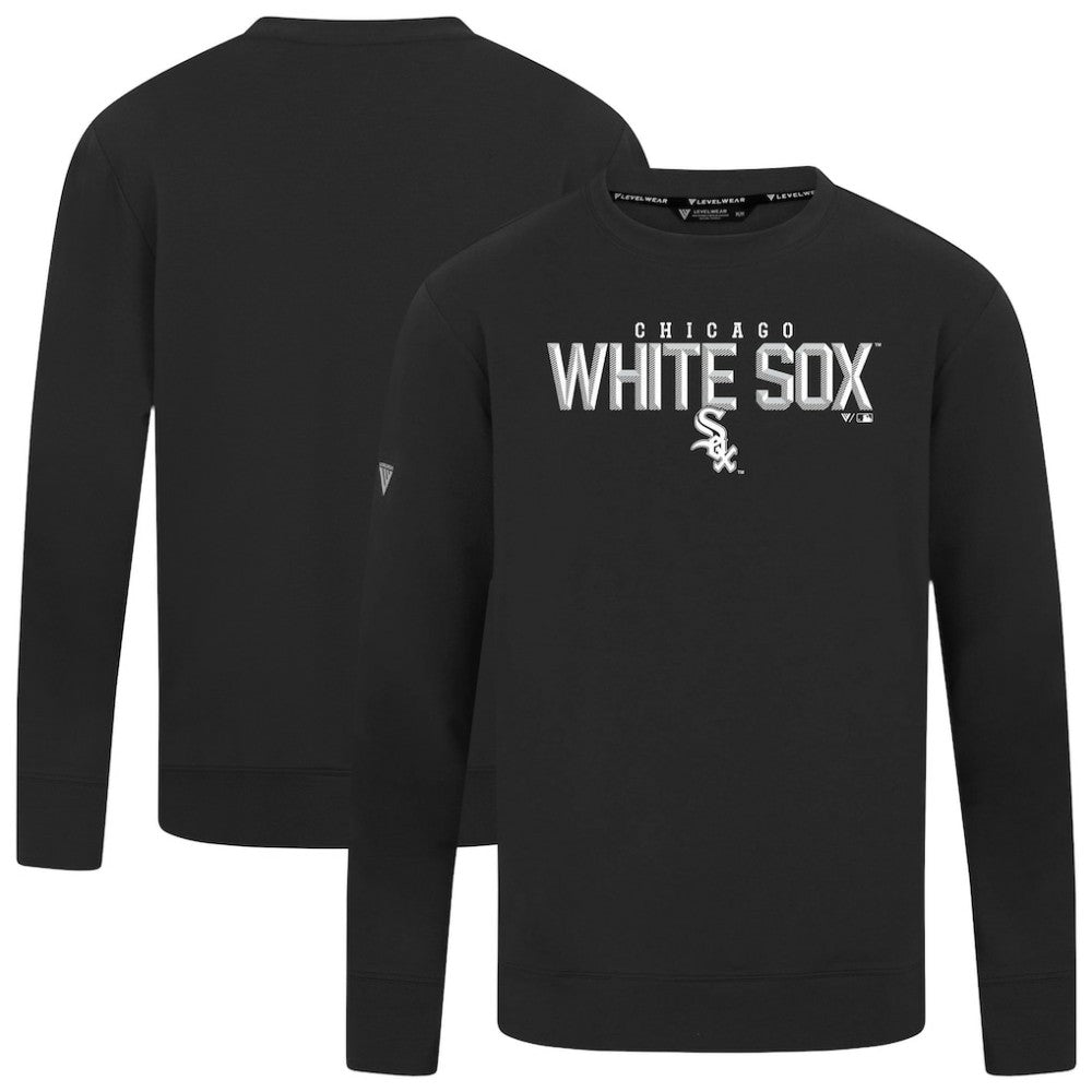 Chicago White Sox Levelwear Mandate Carve Tri-Blend Sweatshirt - Black