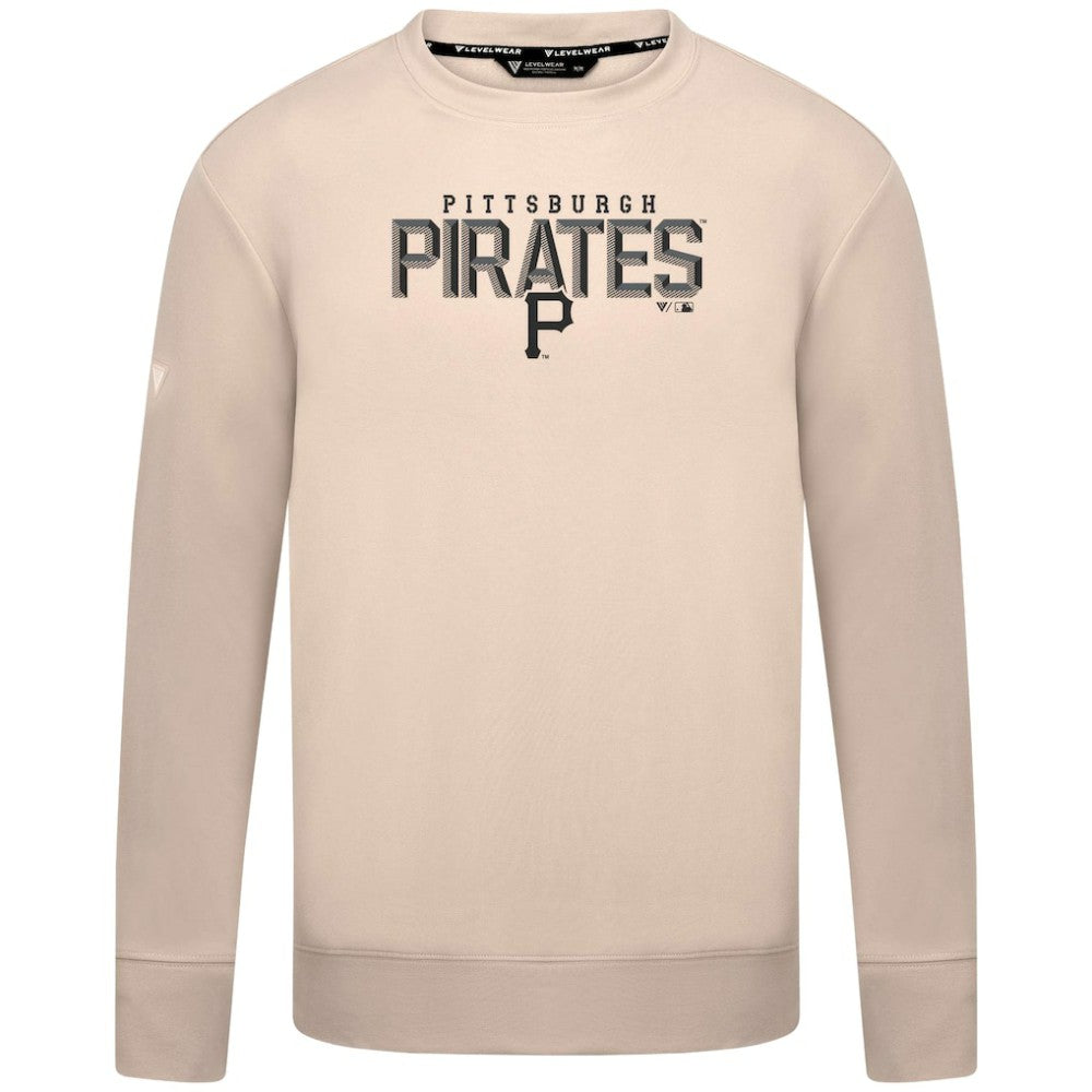 Pittsburgh Pirates Levelwear Mandate Carve Tri-Blend Sweatshirt - Khaki