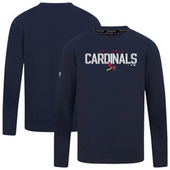 St. Louis Cardinals Levelwear Mandate Carve Tri-Blend Sweatshirt - Navy