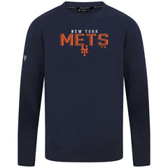 New York Mets Levelwear Mandate Carve Tri-Blend Sweatshirt - Navy