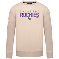 Colorado Rockies Levelwear Mandate Carve Tri-Blend Sweatshirt - Khaki
