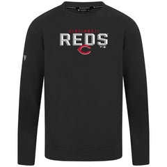 Cincinnati Reds Levelwear Mandate Carve Tri-Blend Sweatshirt - Black