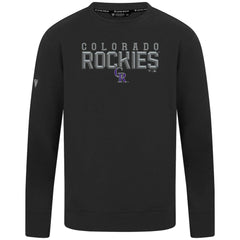 Colorado Rockies Levelwear Mandate Carve Tri-Blend Sweatshirt - Black