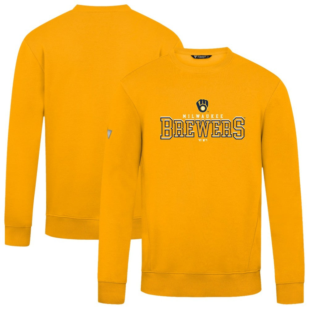 Milwaukee Brewers Levelwear Zane Journey Sweatshirt - Gold