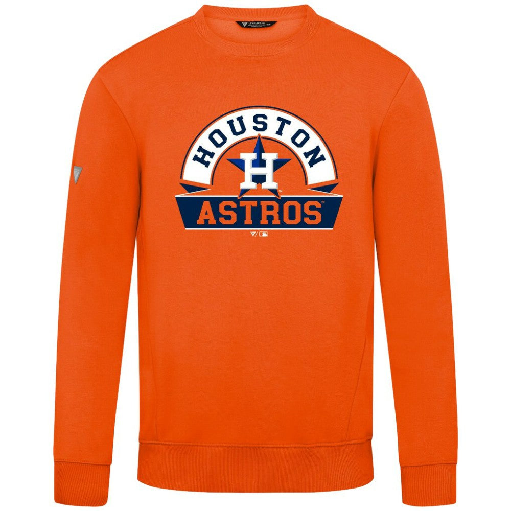 Houston Astros Levelwear Zane Banner Arch Sweatshirt - Orange
