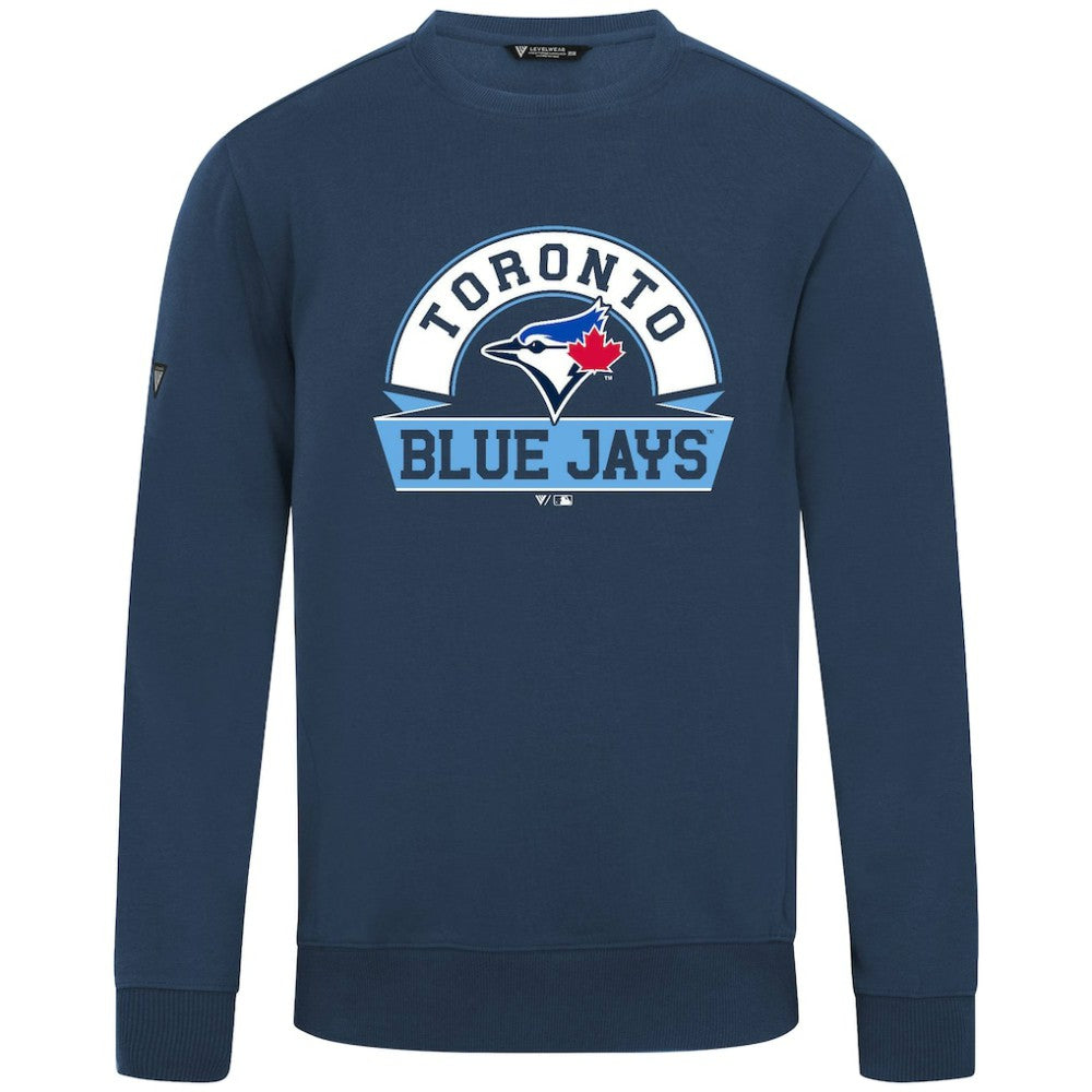 Toronto Blue Jays Levelwear Zane Banner Arch Sweatshirt - Navy