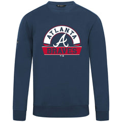 Atlanta Braves Levelwear Zane Banner Arch Sweatshirt - Navy