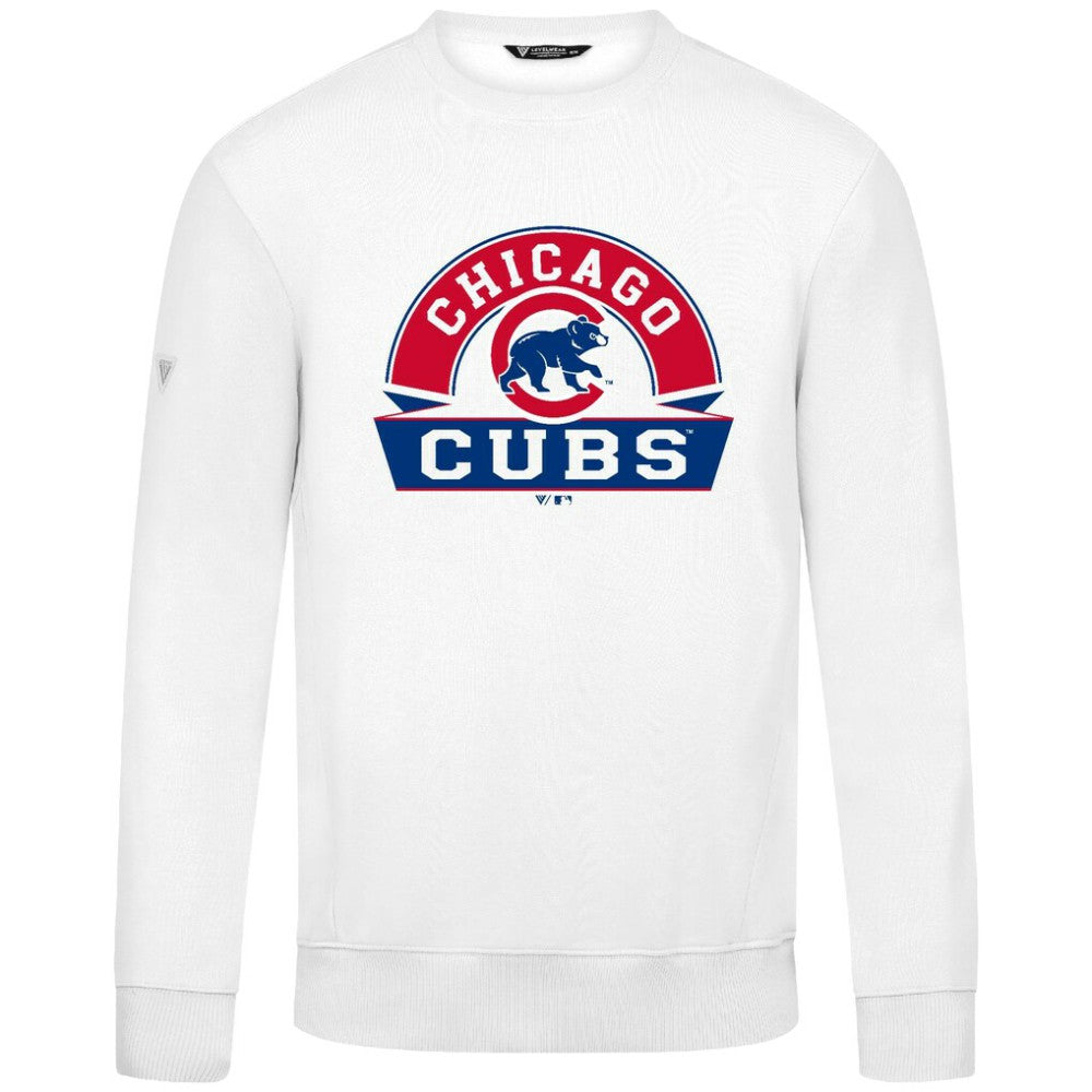 Chicago Cubs Levelwear Zane Banner Arch Sweatshirt - White