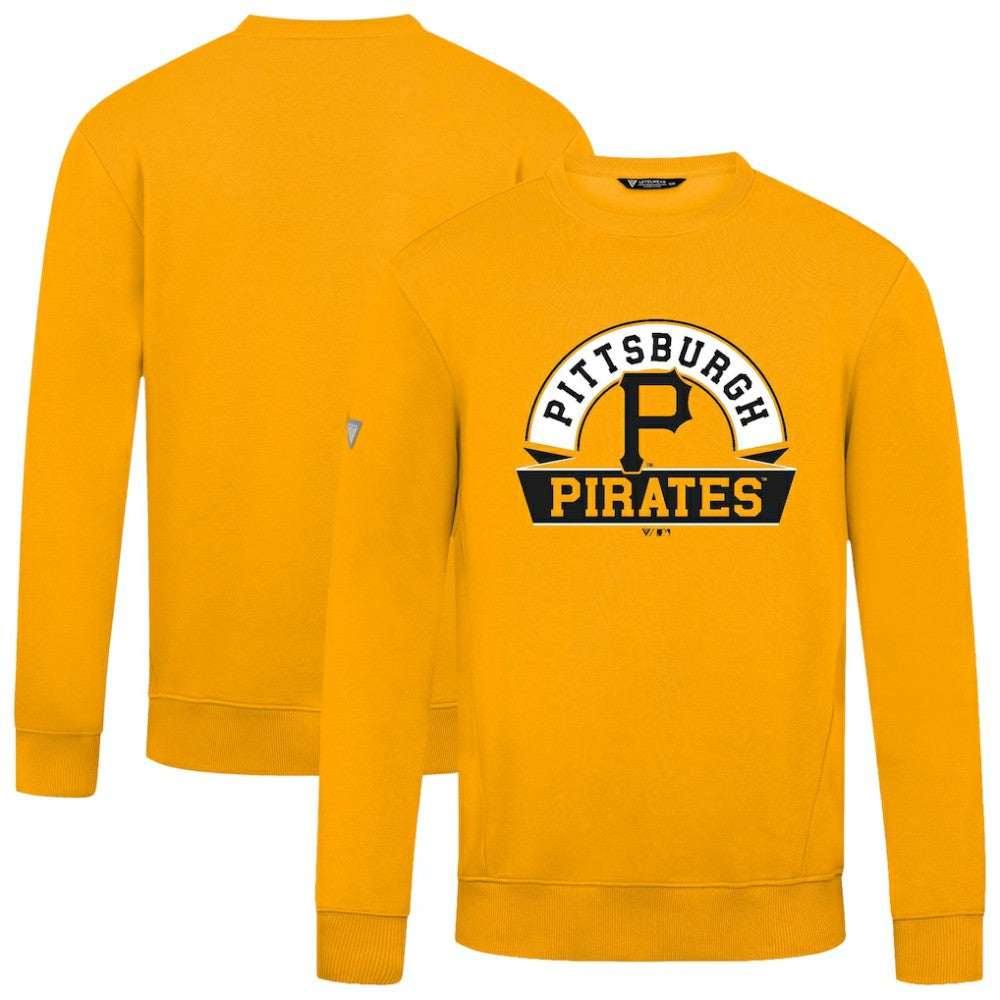 Pittsburgh Pirates Levelwear Zane Banner Arch Sweatshirt - Gold