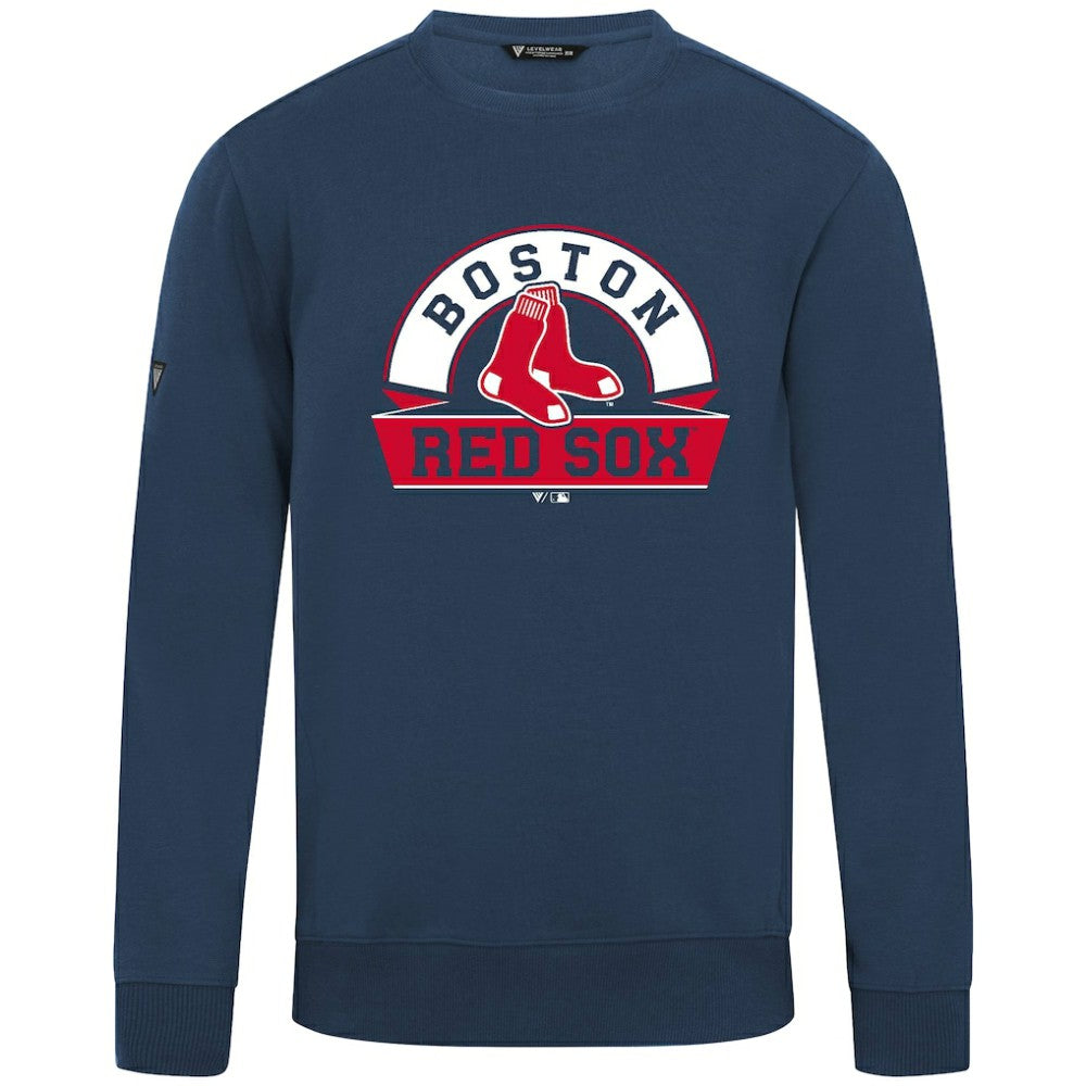 Boston Red Sox Levelwear Zane Banner Arch Sweatshirt - Navy